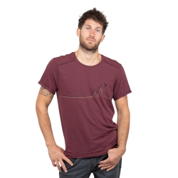 T-shirt męski Chillaz STREET MOUNTAIN LINE DARK RED